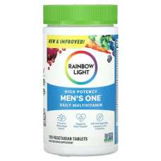 Витамины для мужчин, Rainbow Light Men's Multivitamin, одна на день, высокая эффективность, 150 вегетарианских таблеток