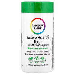 Витамины для быстро растущих подростков с комплексом для кожи, Active Health Teen, Rainbow Light, 90 таблеток.