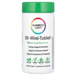 Комплекс вітамінів, Rainbow Light Food-Based Multivitamin, 50+, 180 міні таблеток
