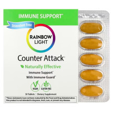 Поддержка иммунной системы, Rainbow Light Counter Attack, 30 таблеток