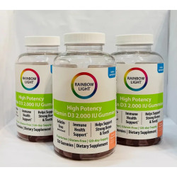 Вітамін D3 2000 МО жувальний, смак персика, Rainbow Light High Potency Vitamin D3, 120 жувальних цукерок