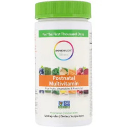 Постнатальні мультивітаміни, Rainbow Light Vibrance Postnatal Multivitamin, 120 капсул