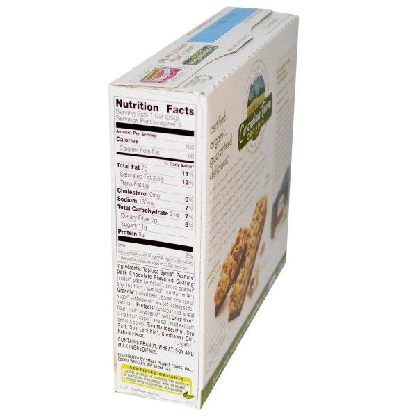 Батончики гранола солодко-солоні, арахісовий крендель, Cascadian Farm, 5 шт.