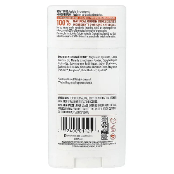 Дезодорант, Deodorant, Schmidt's, грейпфрут та абрикос, 75 г