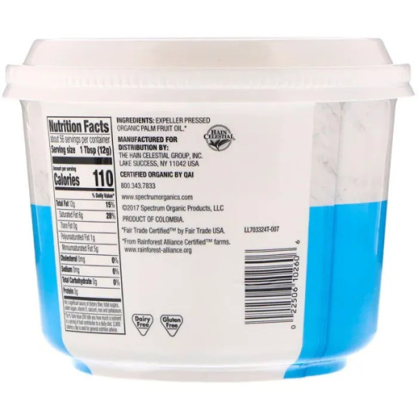 Кулінарний жир рослинний, Vegetable Shortening, Spectrum Naturals, 680 г