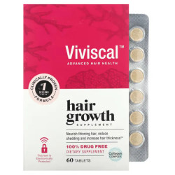Вітаміни для росту та об'єму волосся, Hair Growth Supplement Viviscal, 60 таблеток