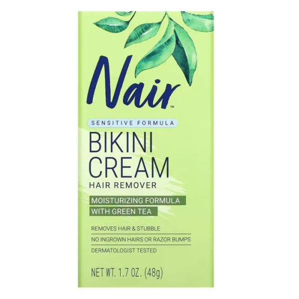 Крем для депіляції зони бікіні, Hair Remover, Bikini Cream, Nair, чутлива формула, 48 г