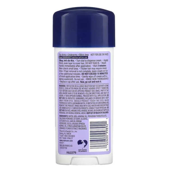 Крем для депіляції, для жорсткого, густого волосся, Glides On Hair Remover, Nair, 93 г