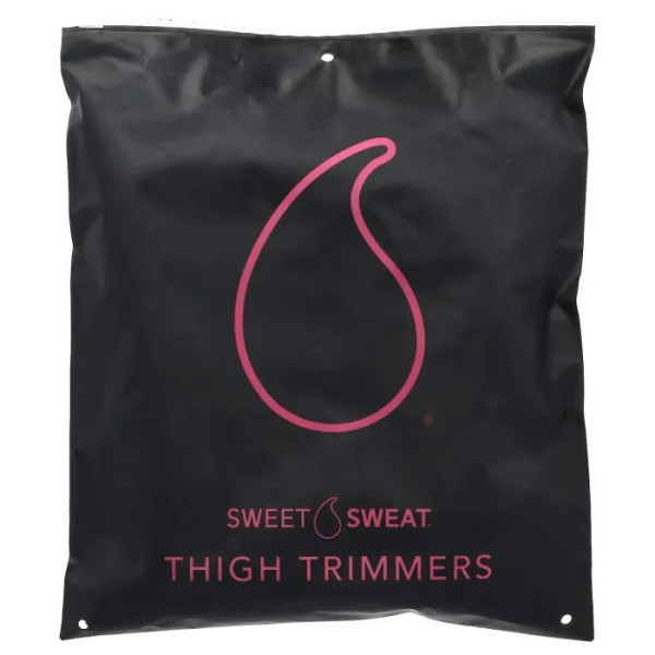 Тримери для стегон, Sweet Sweat Thigh Trimmers, Sports Research, середні, чорні та рожеві, 1 пара