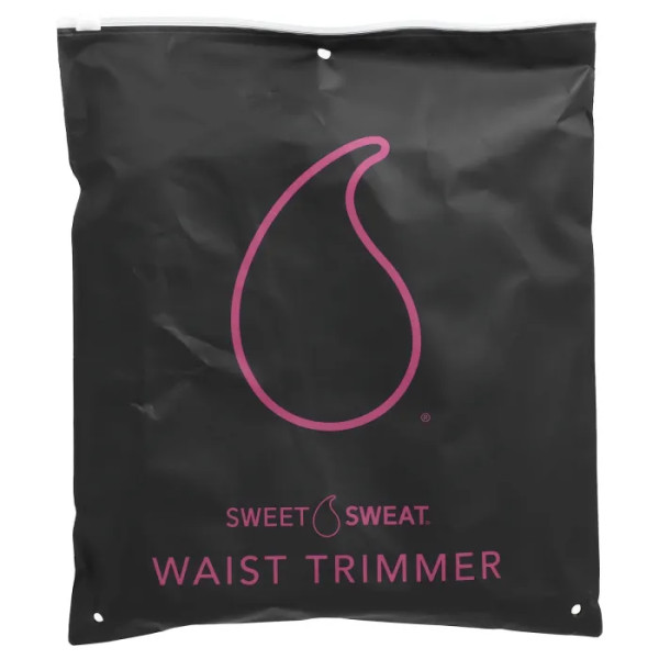 Пояс для схуднення, Sweet Sweat Waist Trimmer, Sports Research, розмір M, колір чорний і рожевий, 1 шт