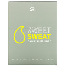 Скакалка для тренувань, Sweet Sweat Cable Romp Sports Research, швидкісна, 3 м, чорна, 1 шт