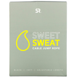 Скакалка для тренувань, Sweet Sweat Cable Romp Sports Research, швидкісна, 3 м, чорна, 1 шт