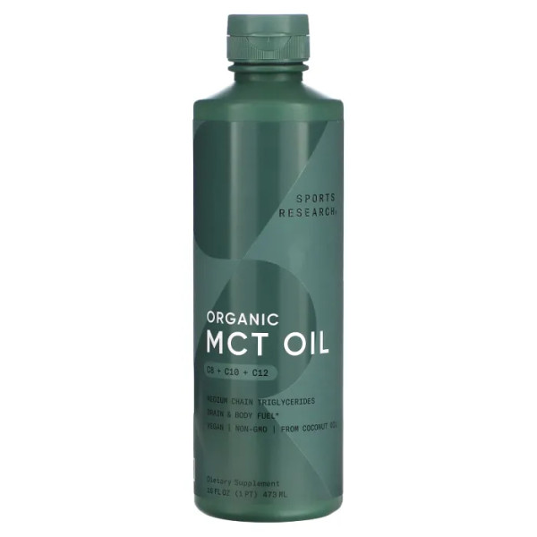 Масло MCT, MCT Oil, Sports Research, органік, 473 мл