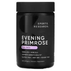Масло вечерней примулы 500 мг, Sports Research Evening Primrose, 240 мягких капсул