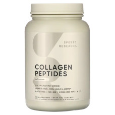 Коллагеновые пептиды, без вкуса, Sports Research Collagen Peptides, 907 г