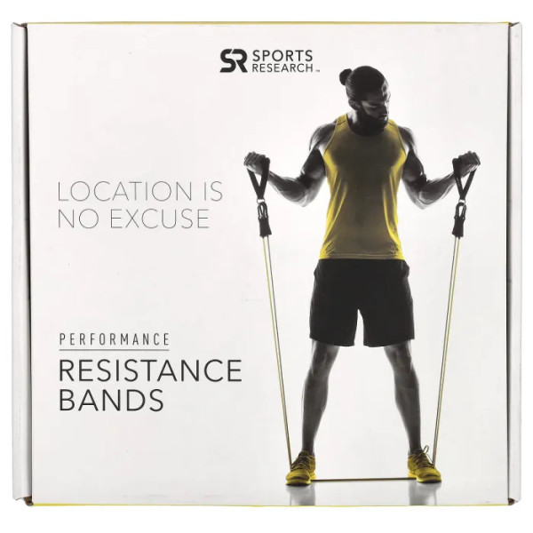 Еспандери еластичні, Performance Resistance Bands, Sports Research, набір з 12 предметів
