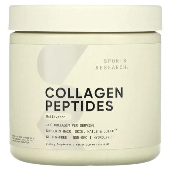 Колагенові пептиди, Collagen Peptides, Sports Research, без смаку, 110.6 г