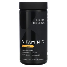 Вітамін C 1000 мг, Sports Research Vitamin C, 240 вегетаріанських капсул