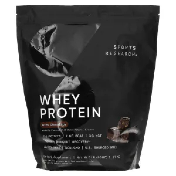 Сироватковий протеїн, Whey Protein, Sports Research, голландський шоколад, 2,27 кг