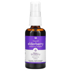 Спрей із бузиною для горла, Sports Research Liquid Elderberry, 1040 мг, 60 мл