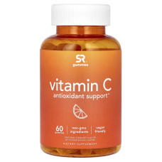 Вітамін C, жувальні, смак апельсин, Vitamin C Sports Research, антиоксидантна підтримка, 60 жувальних цукерок