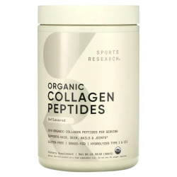Пептиды коллагена органик, Sports Research Organic Collagen Peptides, без вкуса 300 г