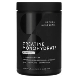 Креатин моногидрат без вкуса, Sports Research Creatine Monohydrate, 500 г