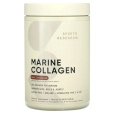 Морской коллаген, Sports Research Marine Collagen, вкус темный шоколад 426 г