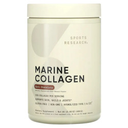 Морський колаген, Sports Research Marine Collagen, смак темний шоколад 426 г