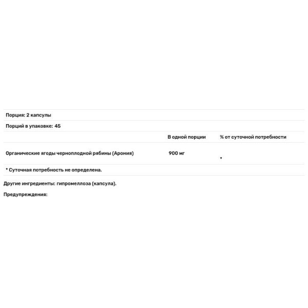 Аронія, Aronia, Eclectic Institute, 450 мг, 90 кап.