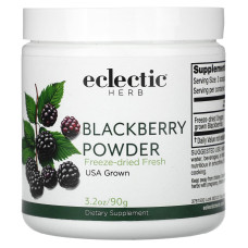 Ожина в порошку, Blackberry Eclectic Institute, сирий свіжий сублімований порошок, 90 г
