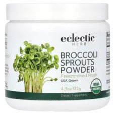 Порошок паростків броколі, Eclectic Herb Broccoli Sprouts Powder Fresh Concentrated Extract, веган 122 г