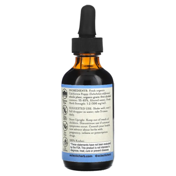 Калифорнийский мак экстракт, California Poppy, Eclectic Institute, 60 мл