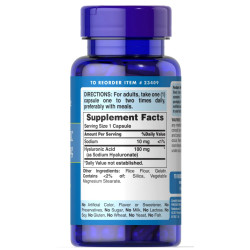 Гиалуроновая кислота 100 мг, Puritan's Pride Hyaluronic Acid, 120 капсул