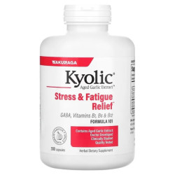 Снятие стресса и усталости, Kyolic Stress & Fatigue Relief, 300 капсул