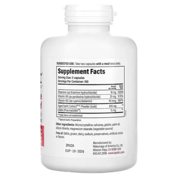 Снятие стресса и усталости, Stress & Fatigue Relief, Kyolic, формула 101, выдержанный экстракт чеснока, 300 капсул