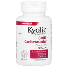 Коензим Q-10, Kyolic Aged Garlic Extract CoQ10, 100 капсул (екстракт витриманого часнику, кардіоваскулярний)