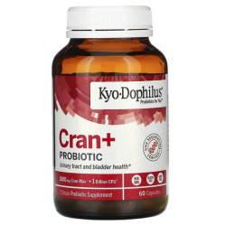 Пробіотик з журавлинним екстрактом, Wakunaga - Kyolic Cran+ Probiotic, 60 капсул
