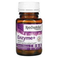 Пробіотики та ферменти, Wakunaga Kyolic Kyo Dophilus Probiotics Plus Enzymes, 60 капсул