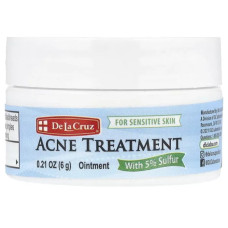 Мазь от прыщей сера 5 процентов, De La Cruz Acne Treatment, 6 г