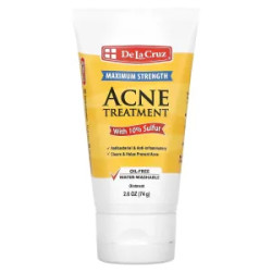 Мазь від акне із сіркою 10%, De La Cruz Acne Treatment Ointment, максимальна ефективність 74 г