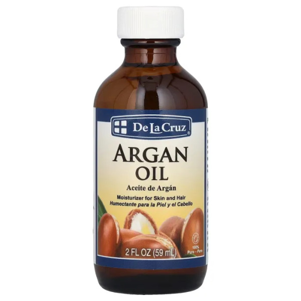 Арганова олія, Argan Oil, De La Cruz, зволожуючий засіб для шкіри та волосся, 59 мл