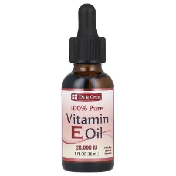 Олія з вітаміном Е, 100% чиста, 100% Pure Vitamin E Oil, De La Cruz, 28 000 МО, 30 мл