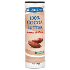Какао масло 100% стик, De La Cruz 100% Cocoa Butter, 28 г
