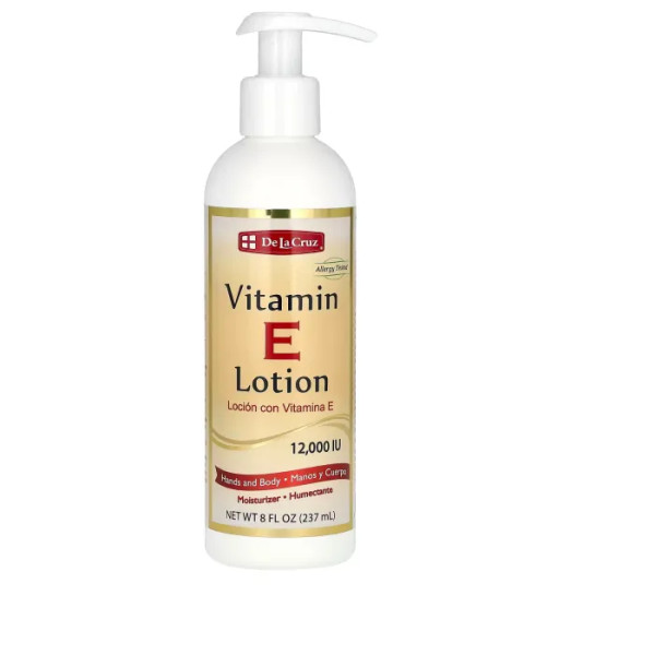 Лосьйон з вітаміном Е, для рук та тіла, Vitamin E Lotion, De La Cruz, 12 000 МО, 237 мл