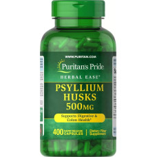 Псиліум 500 мг, Puritan's Pride Psyllium Husks, 400 капсул