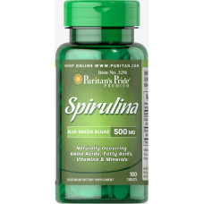 Спіруліна 500 мг, Puritan's Pride Spirulina, 100 таблеток
