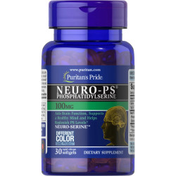 Фосфатидилсерин 100 мг, Puritan's Pride Neuro-PS, 30 мягких капсул