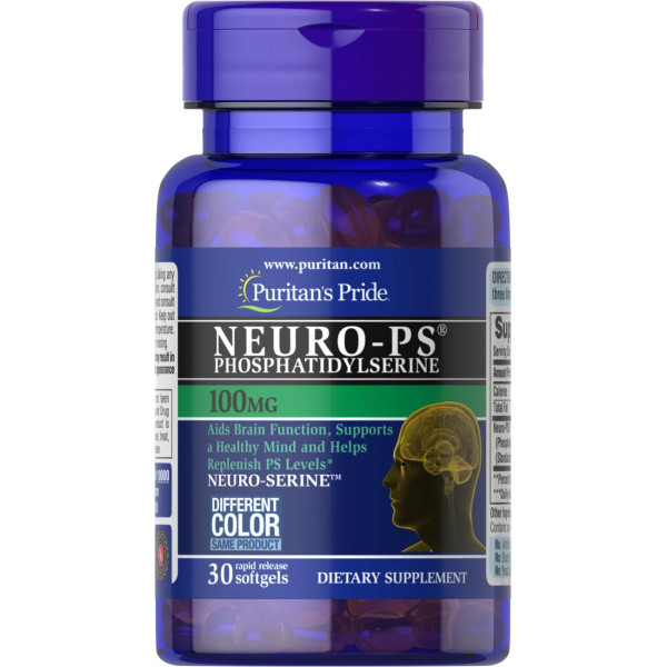 Фосфатидилсерин, Neuro-PS, Puritan's Pride, 100 мг, 30 гелевих капсул