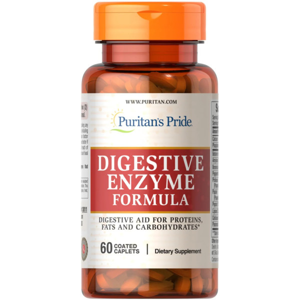 Підтримка травлення, Digestive Enzyme Formula, Puritan's Pride, 60 каплет